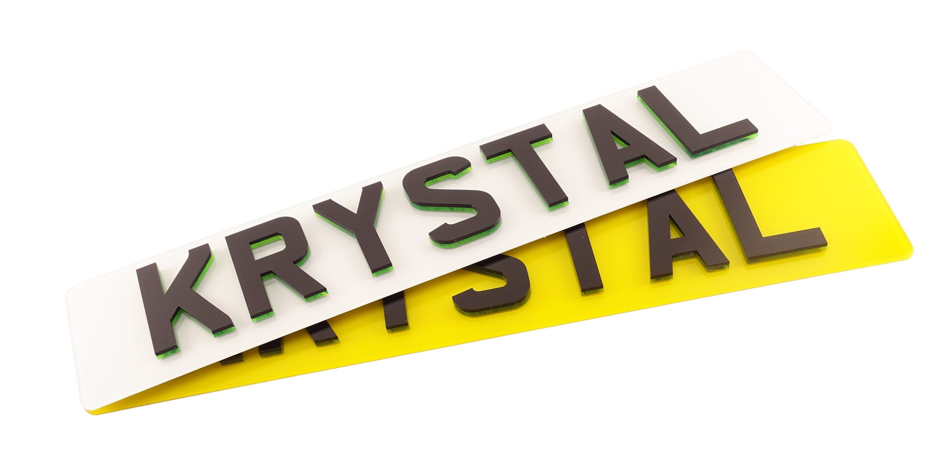 Green 4D Krystal - white