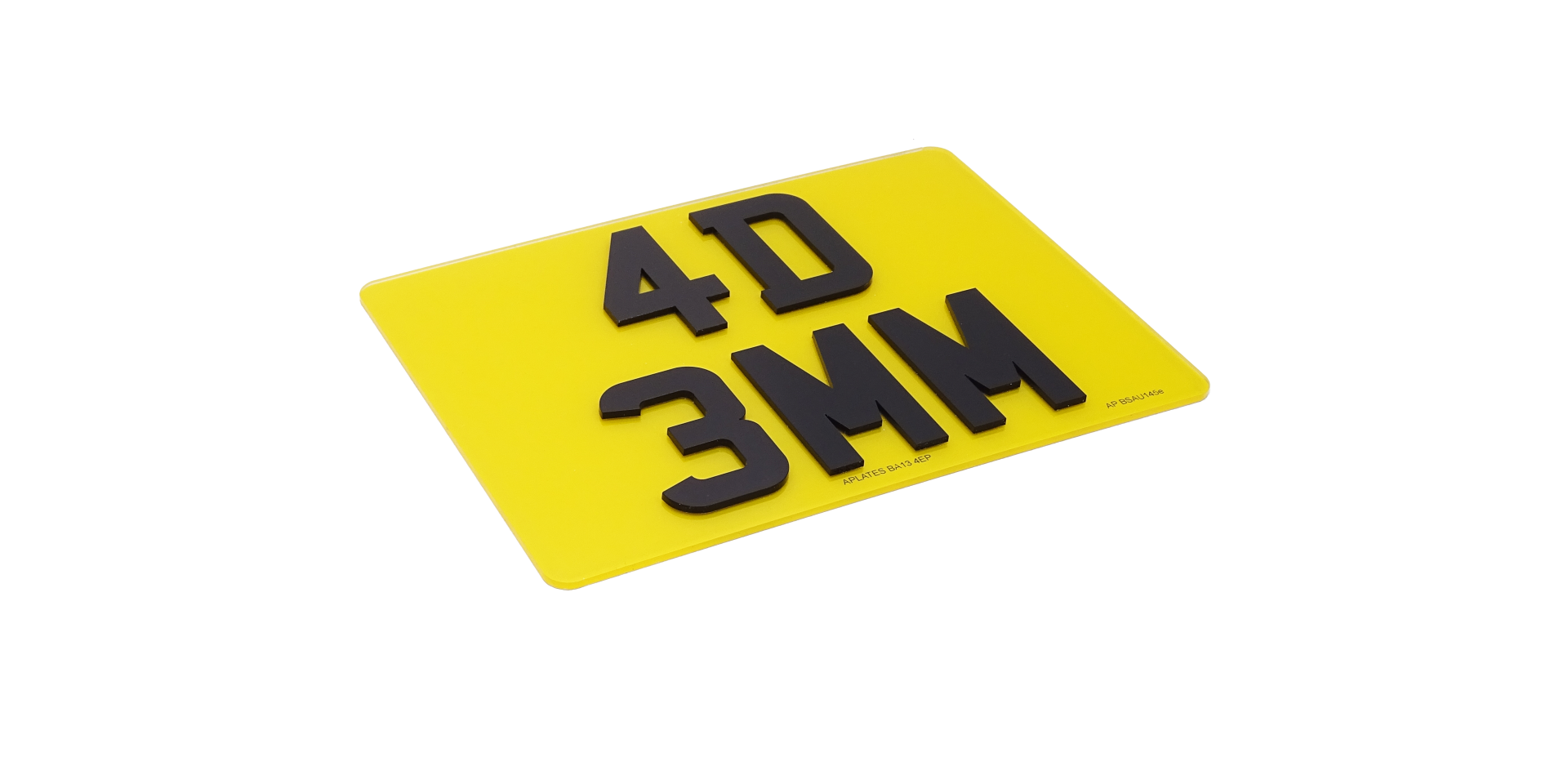 4D Number Plates - 3mm Acrylic