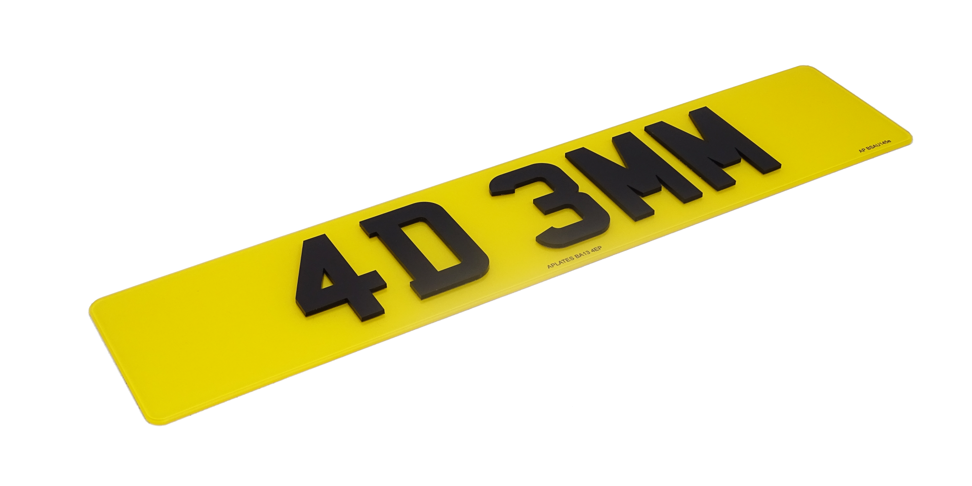 4D Number Plates - 3mm Acrylic