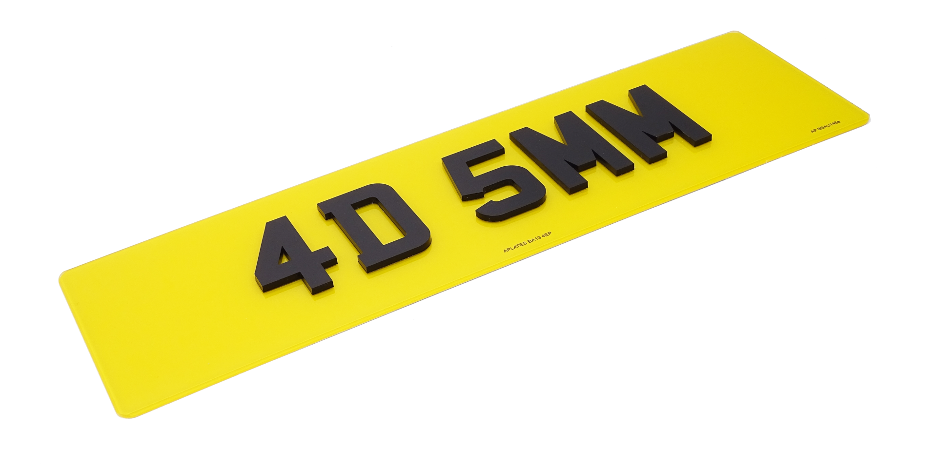 4D Number Plates - 5mm Acrylic