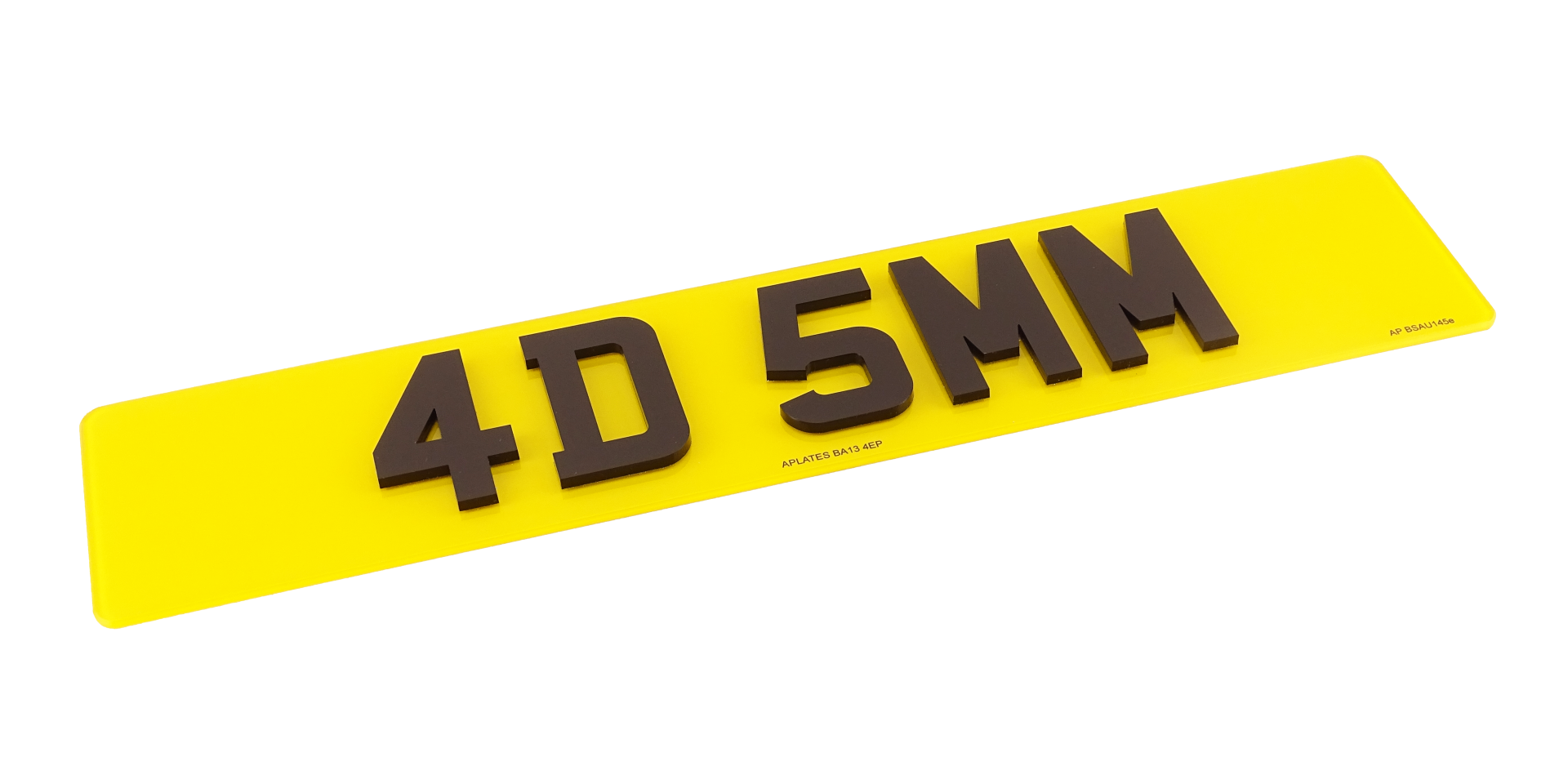 4D Number Plates - 5mm Acrylic