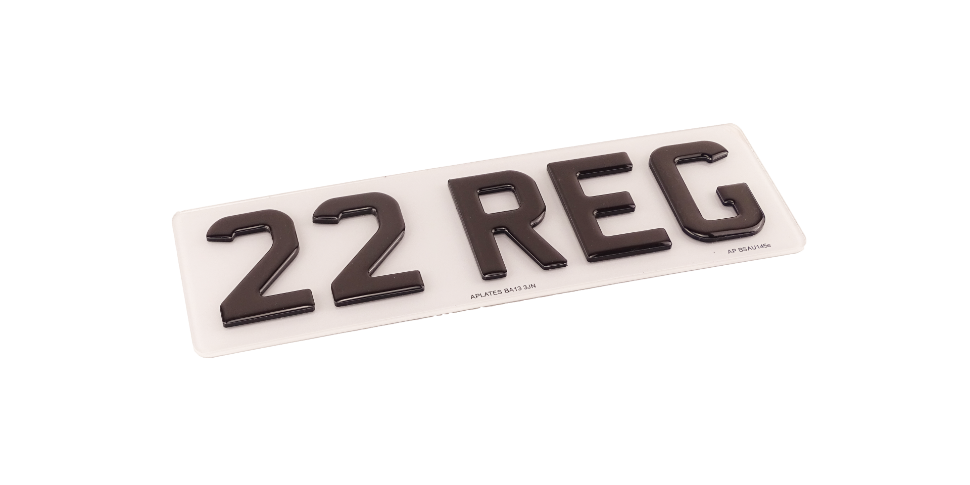 4D Gel Number Plates - 3mm Acrylic + Gel Topping