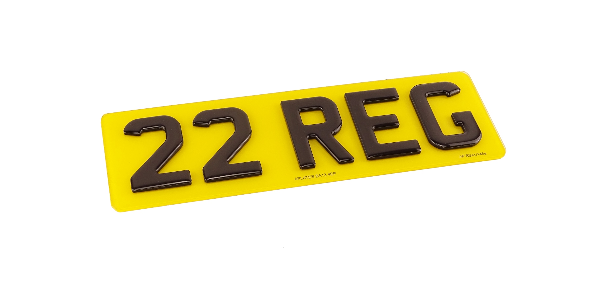 4D Gel Number Plates - 3mm Acrylic + Gel Topping