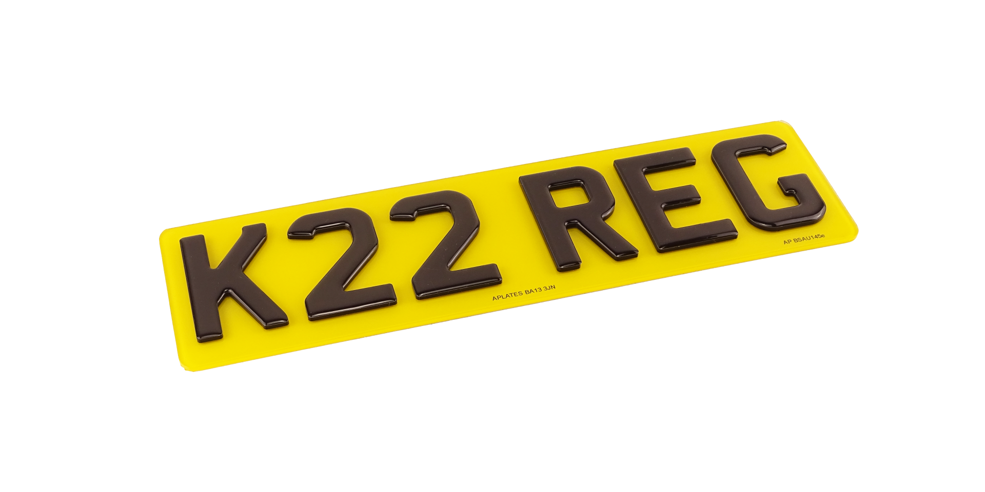 4D Gel Number Plates - 3mm Acrylic + Gel Topping