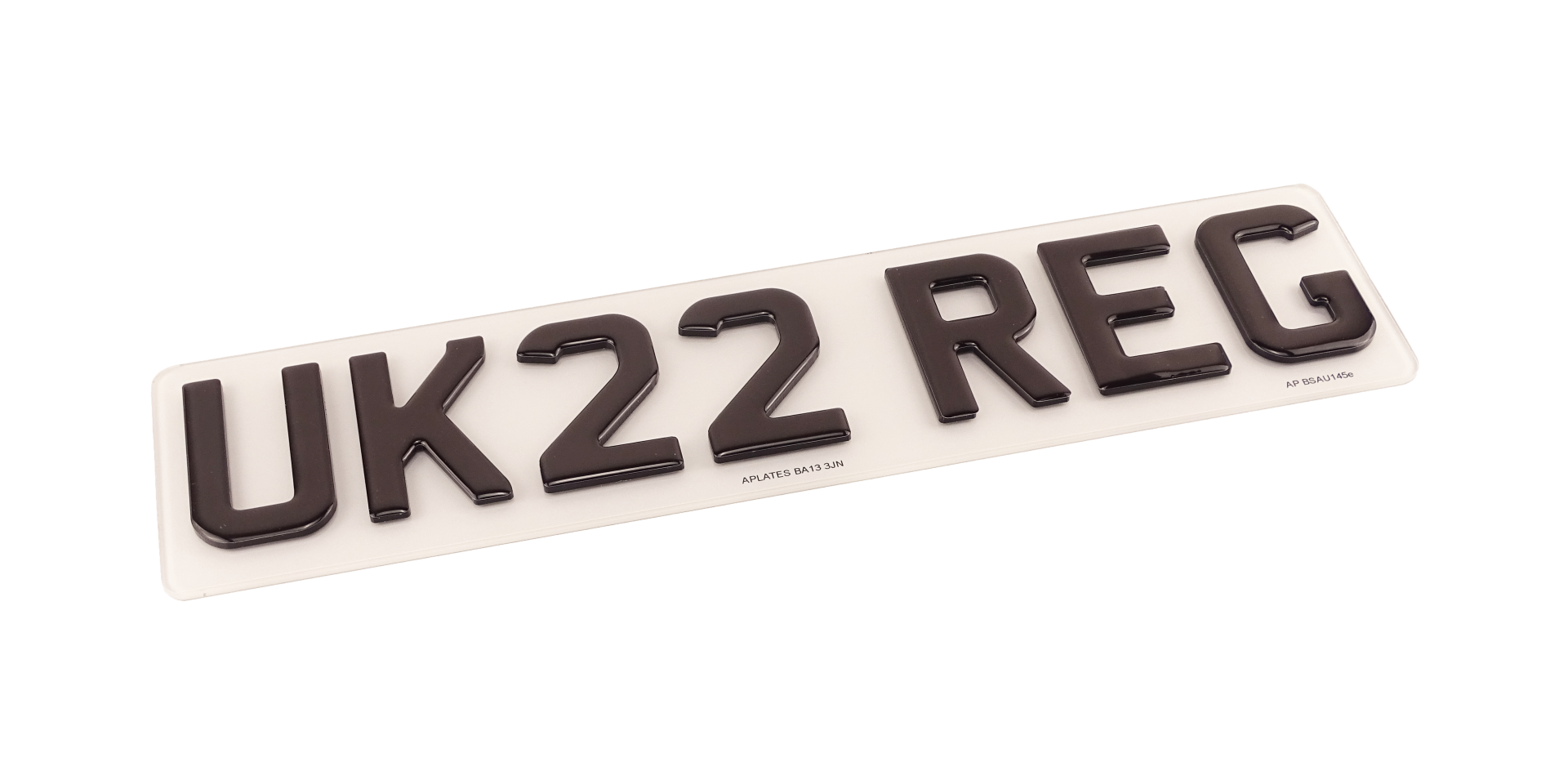 4D Gel Number Plates - 3mm Acrylic + Gel Topping