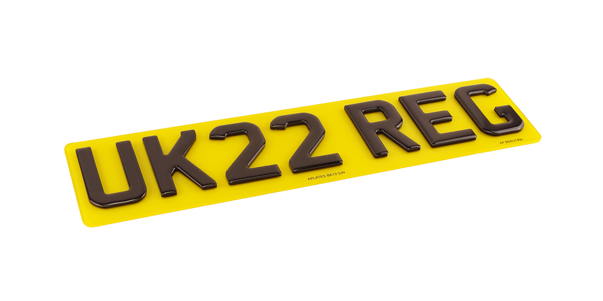 4D Gel Number Plates - 3mm Acrylic + Gel Topping