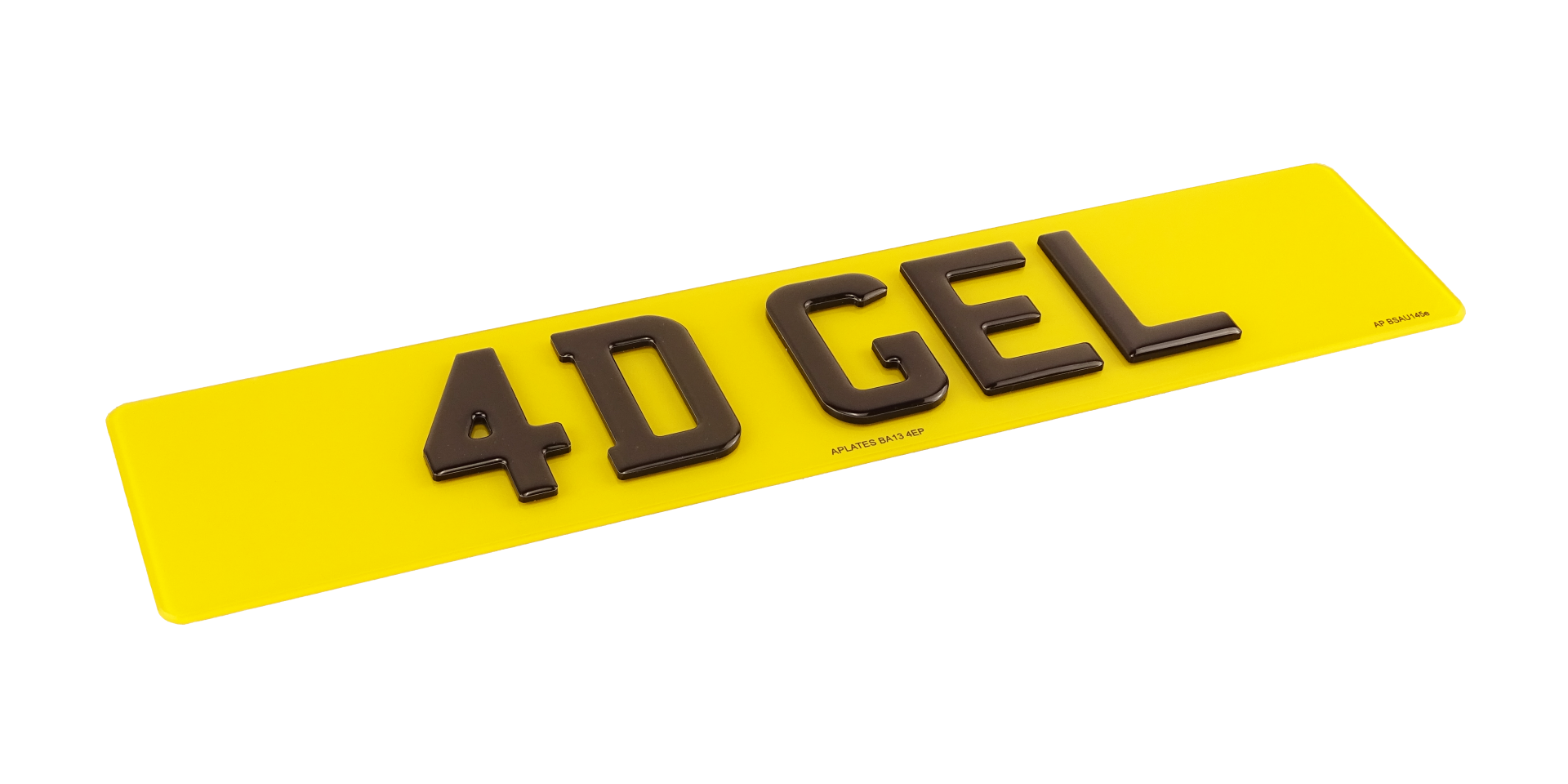 4D Gel Number Plates - 3mm Acrylic + Gel Topping