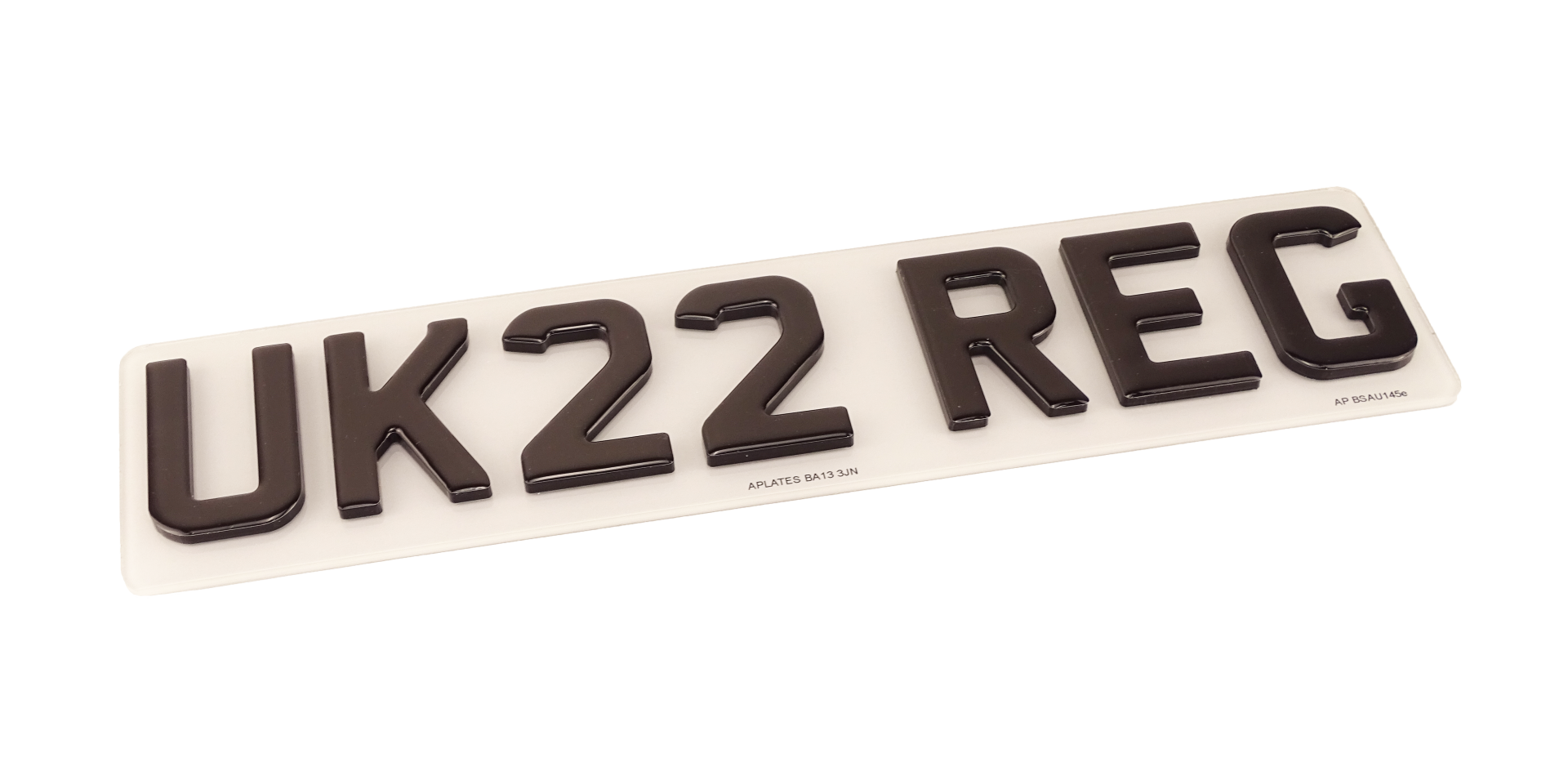 4D Gel Number Plates - 5mm Acrylic + Gel Topping