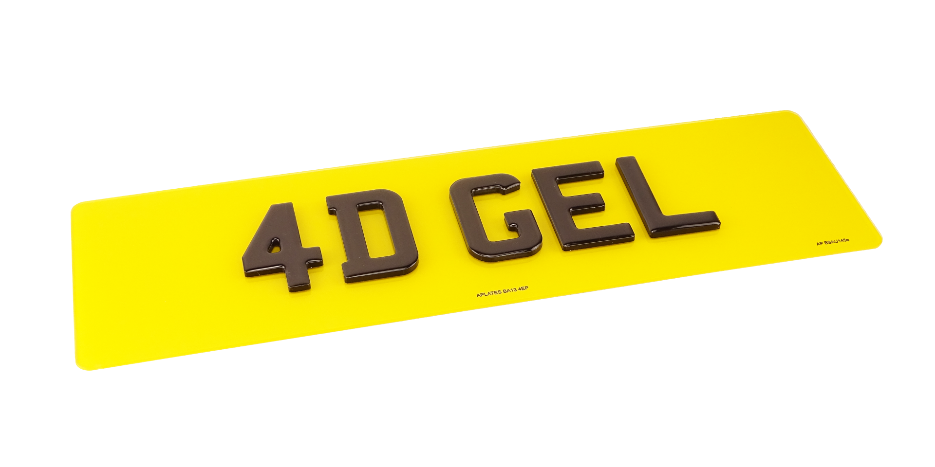 4D Gel Number Plates - 5mm Acrylic + Gel Topping