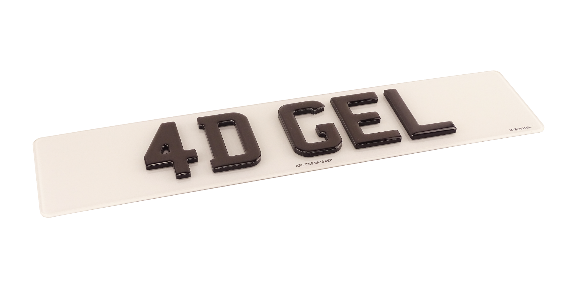 4D Gel Number Plates - 5mm Acrylic + Gel Topping