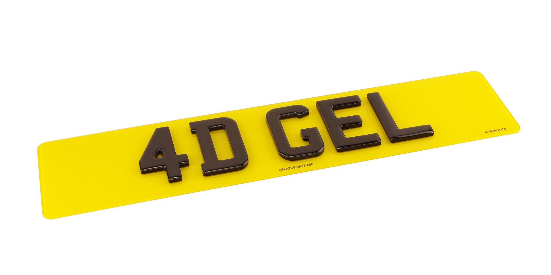 4D Gel Number Plates - 5mm Acrylic + Gel Topping